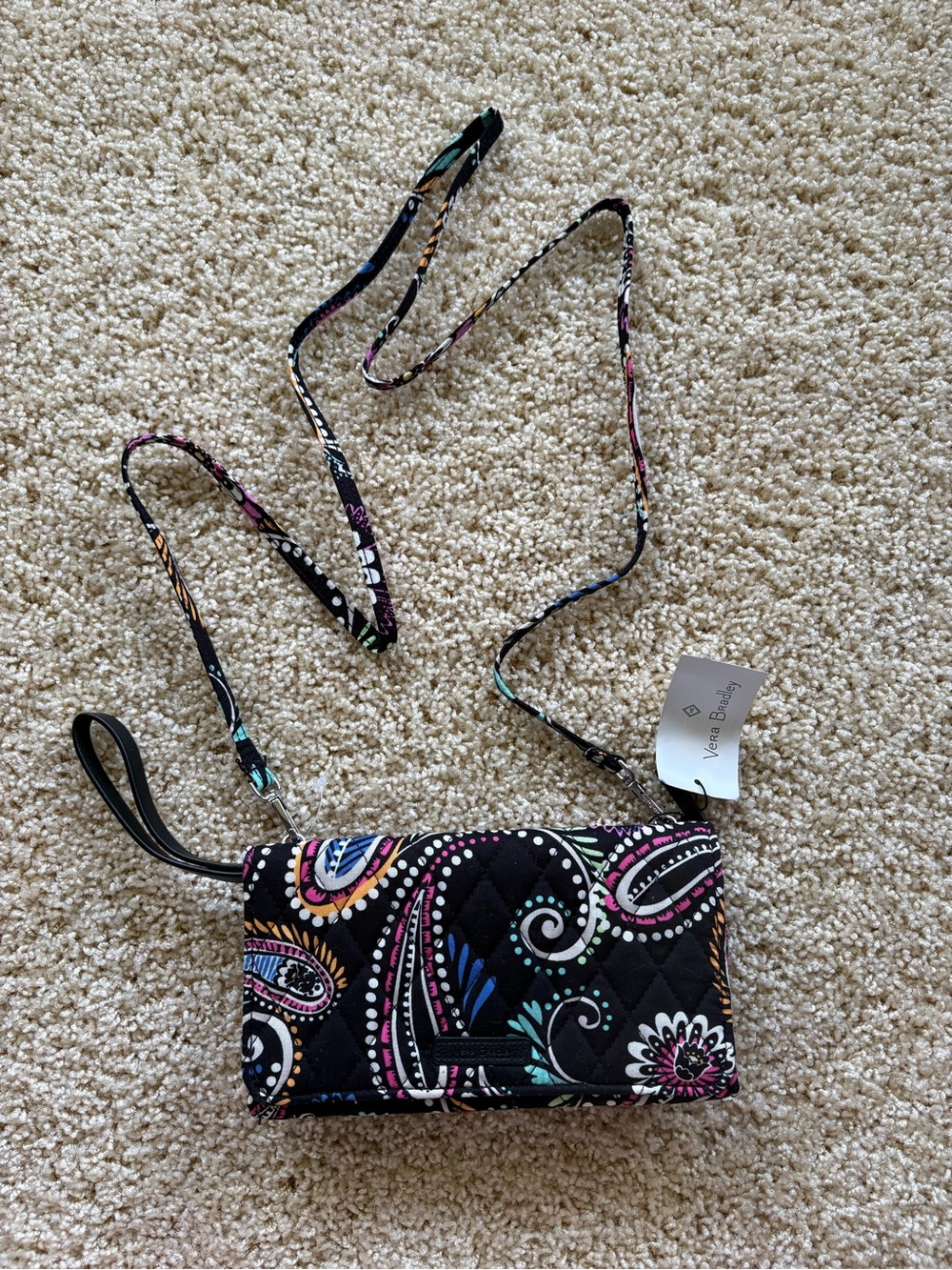 Vera Bradley Wallet Crossbody Bandana Swirl RFID Convertible NWT